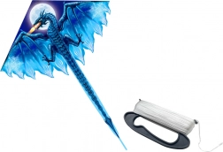 Duży niebieski latawiec ze smoczym ogonem 170 cm x 130 cm