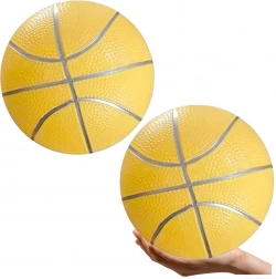 Pastelowo żółta gumowa piłka plażowa 20 cm