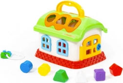 Wesoły domek dla dzieci – sorter kształtów z rączką