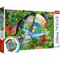 Puzzle spiralne – zwierzęta tropikalne, 1040 elementów