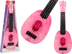 Ukulele dla dzieci Mini gitara 4 struny motyw brzoskwini różowa