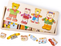Bigjigs Toys ubierankowe puzzle Niedźwiedzia rodzinka