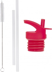 A Little Lovely Company zestaw akcesoriów do butelki ze stali nierdzewnej Wiśnie