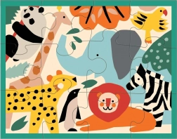 Mudpuppy puzzle zwierzątka w zoo 12 elementów