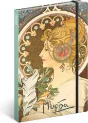 Notique blok 13 x 21 cm Alfons Mucha Pero nieliniowany