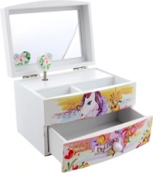 Szkatułka na biżuterię z grającym jednorożcem