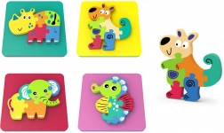 Piankowe puzzle ze zwierzętami 14x14 cm
