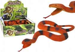 Gumowy brązowy wąż z czarno-szarymi plamami