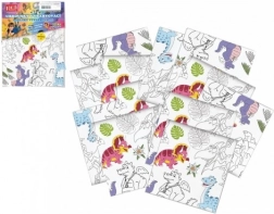 Kolorowanki – serwetki dinozaury