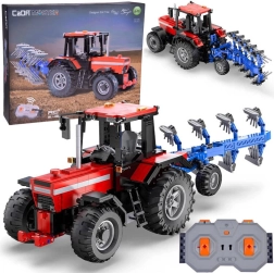 Klocki RC traktor z pługiem 1:17, 1675 elementów