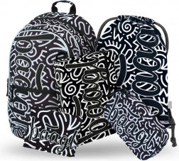 Zestaw szkolny Baagl Core Element: plecak, piórnik, worek, teczka, portfel