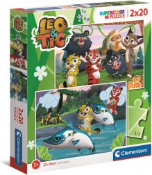 Clementoni puzzle Leo i Tig 2×20 elementów