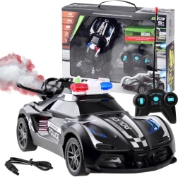 Radiowóz policji z efektem dymu na zdalne sterowanie