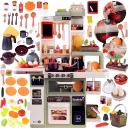 dziecięca interaktywna kuchnia z parą, wodą, światłami i dźwiękami – 88 elementów