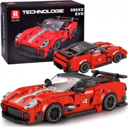 Techniczne klocki – czerwony supersamochód ze spojlerem, 413 elementów