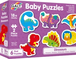 Baby puzzle dinozaury 6×2 elementy GALT