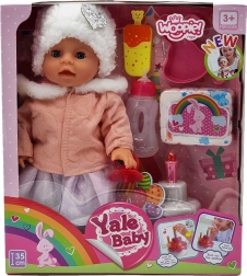 interaktywna lalka mała Zosia świętuje urodziny 35 cm + akcesoria WOOPIE ROYAL