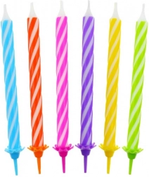 Urodzinowe świeczki ze spiralnym wzorem GODAN, 24 szt.