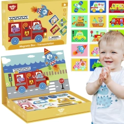 Magnetyczna układanka edukacyjna w pudełku TOOKY TOY, 80 elementów