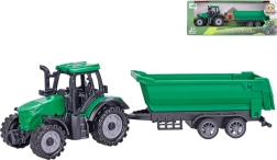 Plastowy traktor z przyczepą 18 cm