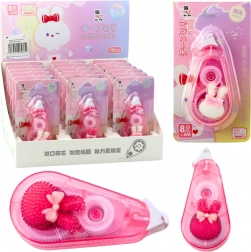 Korektor w taśmie różowy z ozdobą