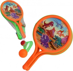 Rakiety z piłeczką i koszyczkiem do zabawy na świeżym powietrzu