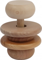 Drewniany naturalny gryzak dla niemowląt