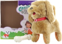 Brązowy piesek na kabel z pilotem