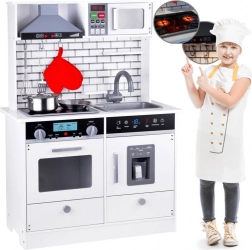 Duża drewniana kuchnia z światłem i dźwiękiem