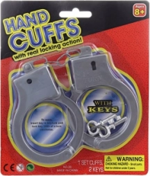 Plastikowe kajdanki dla dzieci z kluczykami