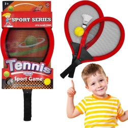WOOPIE duże rakiety tenisowe i badmintonowe dla dzieci z zestawem piłki i lotki