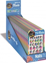 Clementoni Crazy Chic tęczowe samoprzylepne tipsy na paznokcie dla dzieci