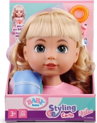 Baby Born głowa do czesania Carla ze stylizacyjnymi akcesoriami