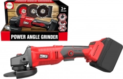 Dziecięca czerwona akumulatorowa szlifierka z wymiennymi tarczami