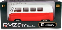 Metalowy model Volkswagen T1 Samba 1:32 – czerwono-biały