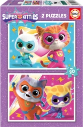 Puzzle Super Kitties 2×20 elementów