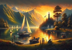 Puzzle Złote Brzegi 1000 elementów