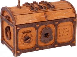 Escape Room Truhla z Skarbem drewniane 3D puzzle