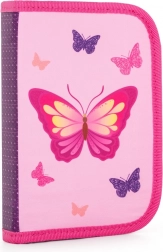 Szkolny piórnik jednowarstwowy Motyl