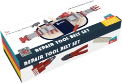 Zestaw drewnianych narzędzi z paskiem dla dzieci od 3 lat