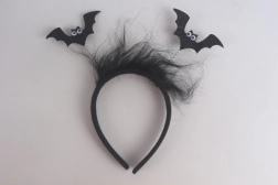 Opaska z nietoperzami i piórkami