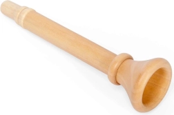Bigjigs Toys drewniana trąbka naturalna