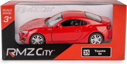 Metalowy model RMZ City Toyota 86 1:32 z otwieranymi drzwiami i napędem pull-back