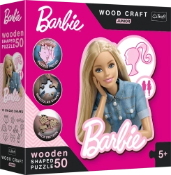 Drewniane puzzle Barbie dla dzieci 50 elementów