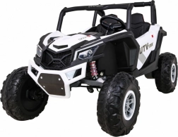 dziecięce elektryczne buggy UTV-MX 24V 4x4 białe z pilotem i kołami EVA
