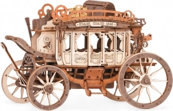 Drewniana mechaniczna pozytywka – dyliżans 3D puzzle