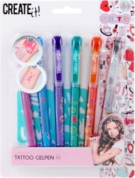 Zestaw do tatuażu z pachnącymi żelowymi długopisami i szablonami