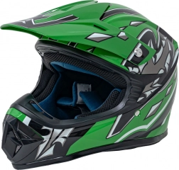 Zielony kask enduro na motocykl
