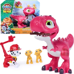 Spin Master Psi Patrol: Film Dino – interaktywny dinozaur Rhubarb z figurką Marshalla i akcesoriami