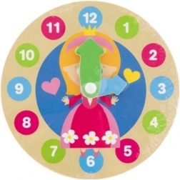 moje pierwsze drewniane zegary księżniczka 14 cm